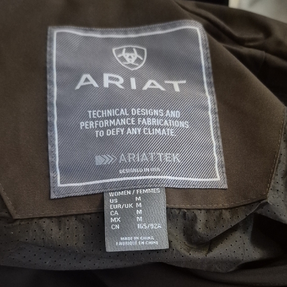 Ariat Ladies Coastal Waterproof Jacket, Relic, Size Medium Olive green - Picture 11 of 13